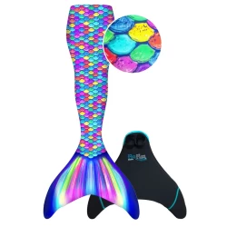 Finfun Zeemeerminstaart Regenboog Kids S/M Finfun Zeemeerminstaart Regenboog Kids S/M