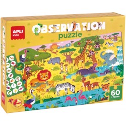 Apli - Junior Jungle Observeerpuzzel (60 Stuks)