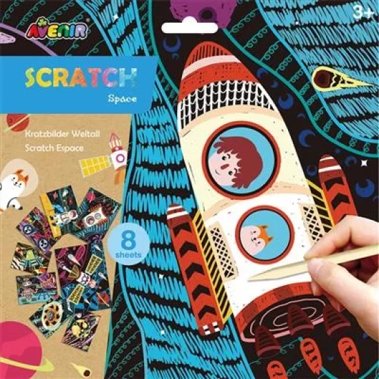 Avenir Scratch: Boys / Ruimte 23X23Cm Avenir Scratch: Boys / Ruimte 23X23Cm