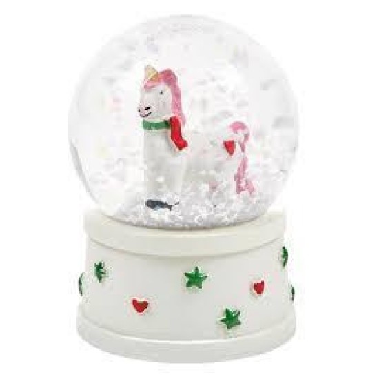 Kerst Sneeuwbal Kunststof Dino/Panda/Eenhoorn 3 Assorti