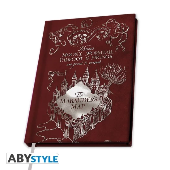 Harry Potter - A5 Notebook Marauder's Map X4