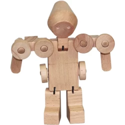 Primi Passi - Houten Transformeer Robot/Cementwagen Primi Passi - Houten Transformeer Robot/Cementwagen
