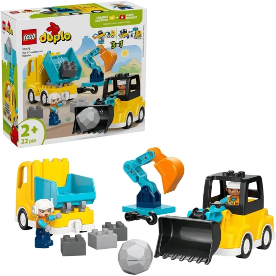 Lego Duplo 10475 Bouwvoertuigen 3-In-1 Set Lego Duplo 10475 Bouwvoertuigen 3-In-1 Set