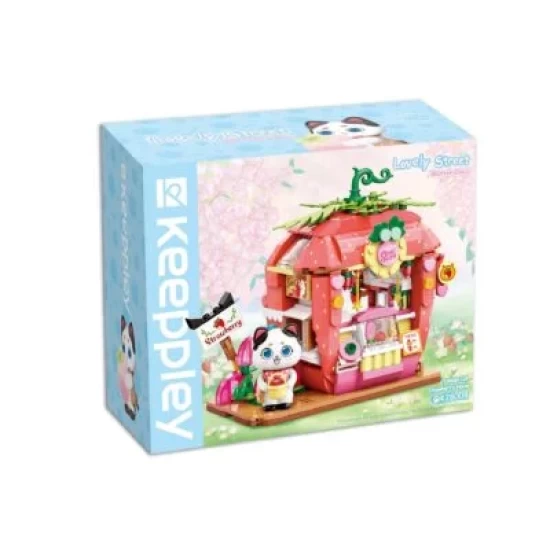 Keepplay Tuxedo Cat Strawberry House K28008
