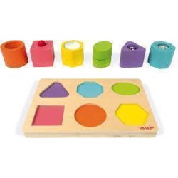 Janod I Wood - Vorm En Geluid Puzzel Janod I Wood - Vorm En Geluid Puzzel