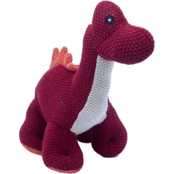 Cute Since 1999 - Dinosauruspark -  Dinosaurus Speelgoed - Rode Brachiosaurus - Katoen Knuffel - 34 Cm