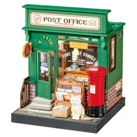 Robotime Diy Huisje Centry Post Office Ds037 95×95X12Cm