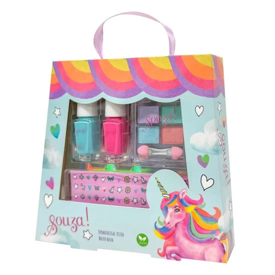 Make-Up Set Ogen & Nageltjes Eenhoorn (1 Stuk)