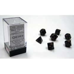 Opaque Black/Gold Polydice Dobbelsteen Set (7 Stuks) Opaque Black/Gold Polydice Dobbelsteen Set (7 Stuks)