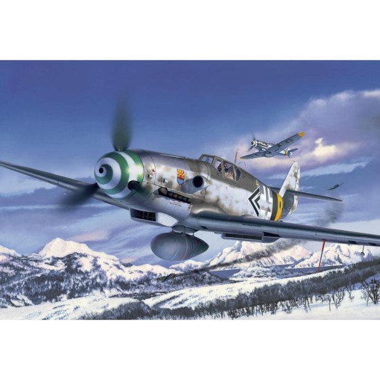 Model Set Messerschmitt Bf109G-6 Easy-Click-System Revell Bouwpakket Om In Elkaar Te Zetten+Accessoir