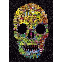 Puzzel Doodle Skull 1000 Heye 29850 Puzzel Doodle Skull 1000 Heye 29850