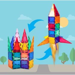 Rocket Booster Magnetic Tiles Set 32Pcs Rocket Booster Magnetic Tiles Set 32Pcs