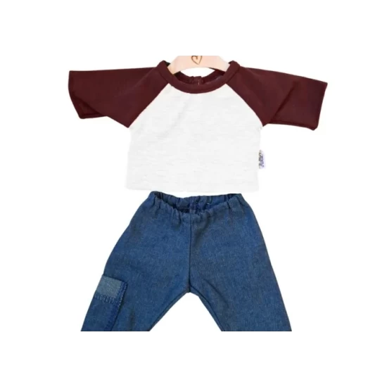 Poppenbroek En -Shirt Grijs/Groen