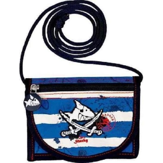 Portemonnee+Halskoord Danger Pirates Sharky