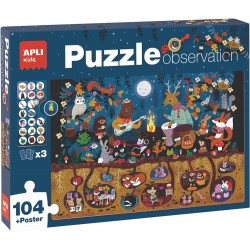 Apli - Bos Observeer Puzzel 104-Delig