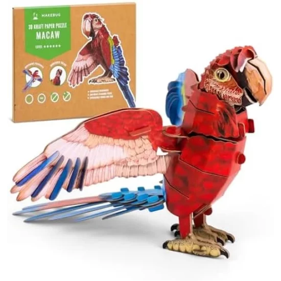 Makebug 3D Modelbouw Macaw Mb-B-0012 10X9X31 Cm