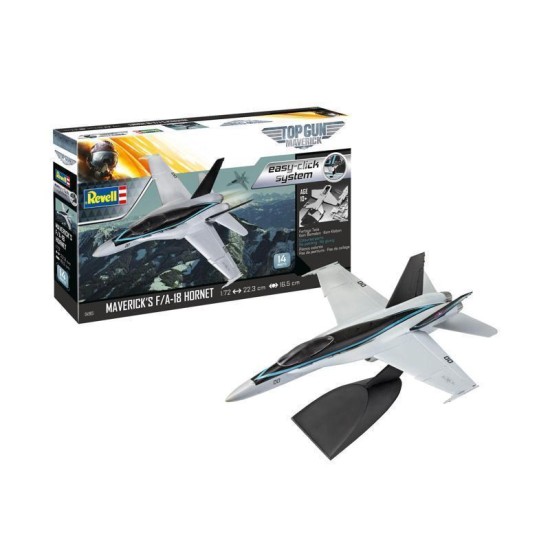 Maverick's F/A-18 Hornet Top Gun Easy-Click-Syst Revell Bouwpakket Om In Elkaar Te Zetten