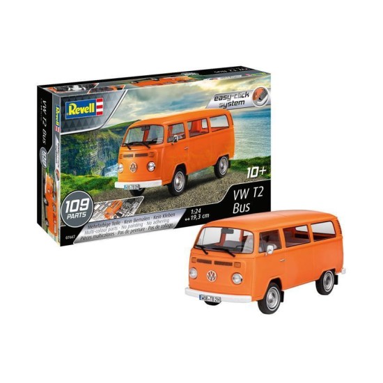 Vw T2 Bus Easy-Click-System Revell Bouwpakket Om In Elkaar Te Zetten