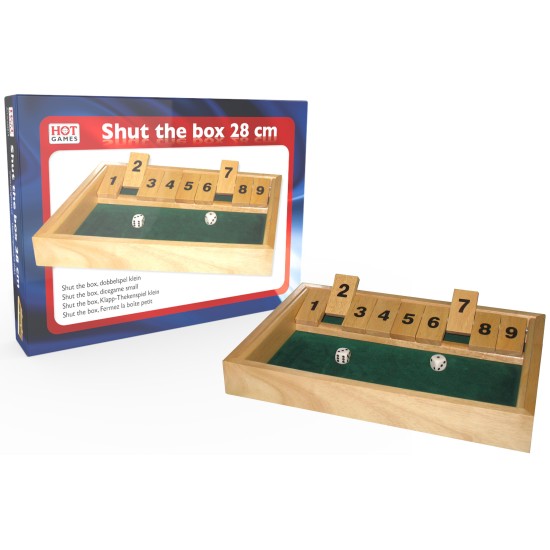 Shut The Box Dobbelspel Klein 28X20X3Cm.
