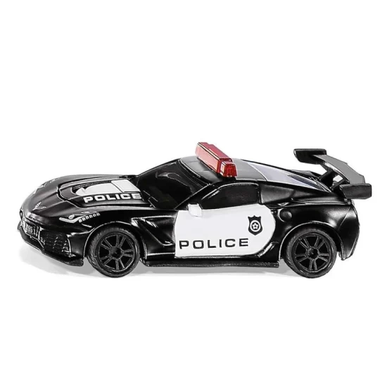 Siku Chevrolet Corvette Zr1 Police Metaal/Kunststof Zwart/Wit Motorkap Kan Open Amerikaanse Politieauto Siku Chevrolet Corvette Zr1 Police Metaal/Kunststof Zwart/Wit Motorkap Kan Open Amerikaanse Politieauto