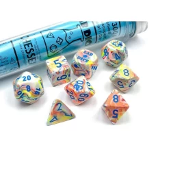 Festive Polyhedral Kaleidoscope/Blue 7-Die Set (With Bonus Die) Festive Polyhedral Kaleidoscope/Blue 7-Die Set (With Bonus Die)