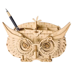 Robotime 3D Houten Puzzel Uil/ Owl – Pennenbakje Tg405 165×75X10Cm