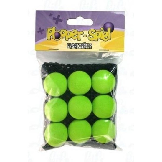 Plopper Ballen Groen - 9 Stuks