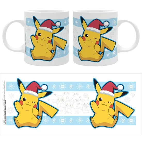 Pokemon - Mug - 320 Ml - Pikachu Santa Christmas - Subli - Box X2
