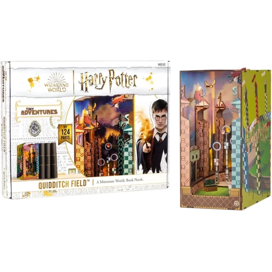Harry Potter Tiny Adventures Book Nook Mini Diorama Quidditch Pitch 23 Cm