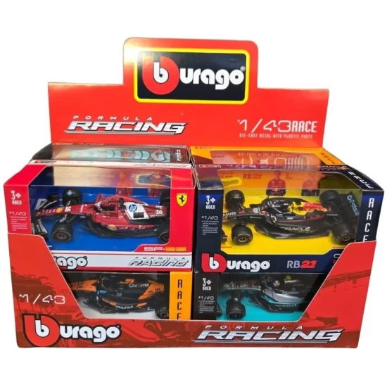 Bburago F1 1:43 Modelle I. Displ. Sort.