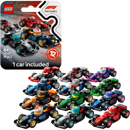 Lego Minifiguren F1 Raceautos 71049 (Complete Display Van 36 Stuks)