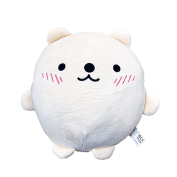 Pluche Round Bear - White Pluche Round Bear - White