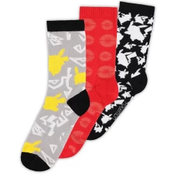 Pokemon Socks 3-Pack Crew 39-42 Pokemon Socks 3-Pack Crew 39-42