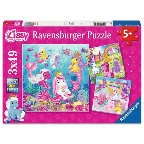 Puzzels Voor Kinderen 3X49 Stukken - Lissy Pony - Magische Werelden Puzzels Voor Kinderen 3X49 Stukken - Lissy Pony - Magische Werelden