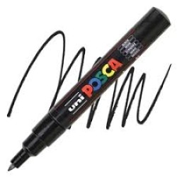 Posca Verfmarker (Conisch) Extra Fijn: Zwart Posca Verfmarker (Conisch) Extra Fijn: Zwart