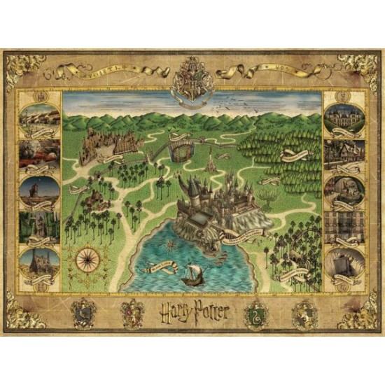 Harry Potter - Hogwarts Map (1500)