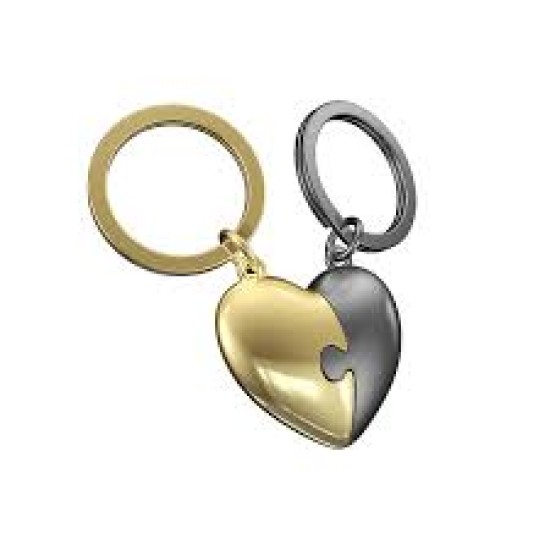 Puzzle Heart Keyring