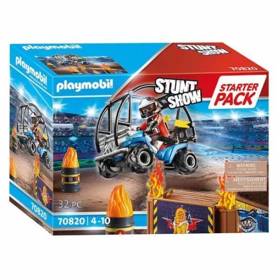 Playmobil Stuntshow Starterset Quad Met Vuurhelling - 70820