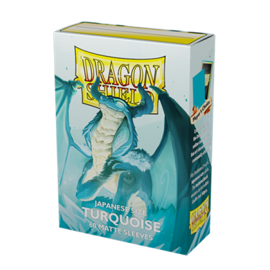 Dragon Shield Japanese Size Matte Sleeves Turquoise 'Yadolom' (60 Sleeves) Dragon Shield Japanese Size Matte Sleeves Turquoise 'Yadolom' (60 Sleeves)