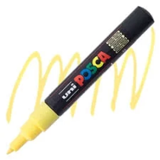 Posca Verfmarker (Conisch) Extra Fijn: Strogeel