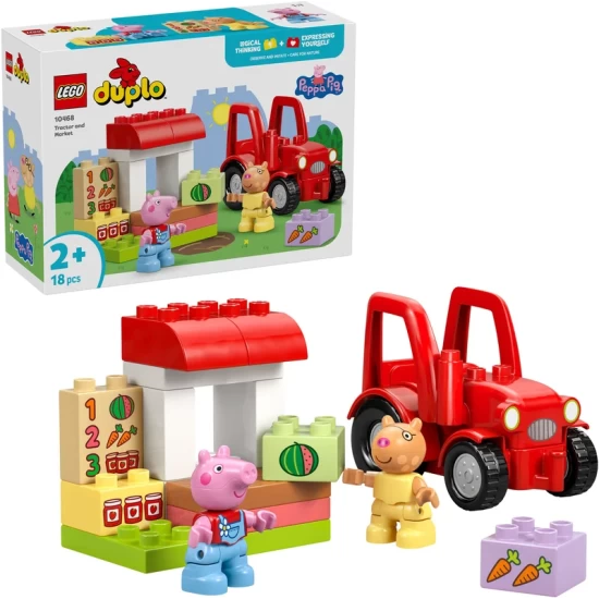 Lego Duplo 10468 Peppa Pig Tractor And Market