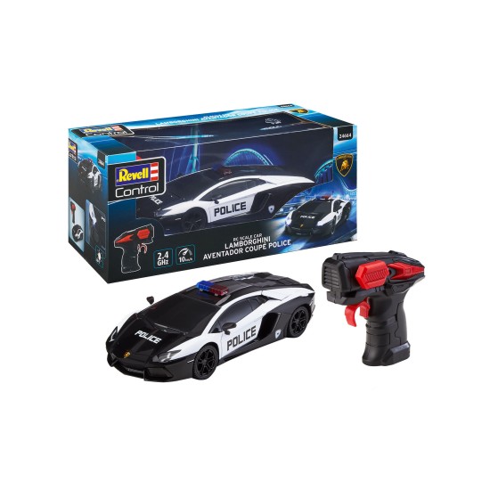 Rc Scale Car Lamborghini Aventador Coupe Police Revell Control Afstandbestuurbare Politieauto