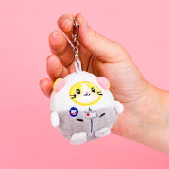 Sleutelhangerfluffyastrocatwit/Grijsmetaal/Stof