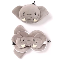 Relaxeazzz Olifant Rond Reiskussen & Slaapmasker Relaxeazzz Olifant Rond Reiskussen & Slaapmasker