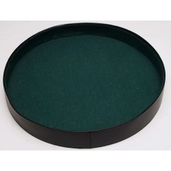 Dobbelpiste Rond Zwart Vinyl M.vilt 26Cm