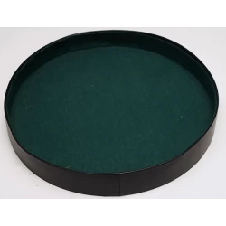Dobbelpiste Rond Zwart Vinyl M.vilt 26Cm Dobbelpiste Rond Zwart Vinyl M.vilt 26Cm