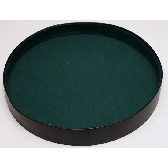 Dobbelpiste Rond Zwart Vinyl M.vilt 26Cm
