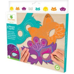 Scratch Art Portfolio - 5 Animal Masks