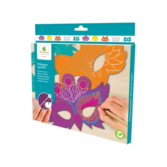 Scratch Art Portfolio - 5 Animal Masks