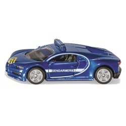 Siku Bugatti Chiron Gendarmerie Blauw Metaal/Kunststof Rubberen Banden Deuren Kunnen Open